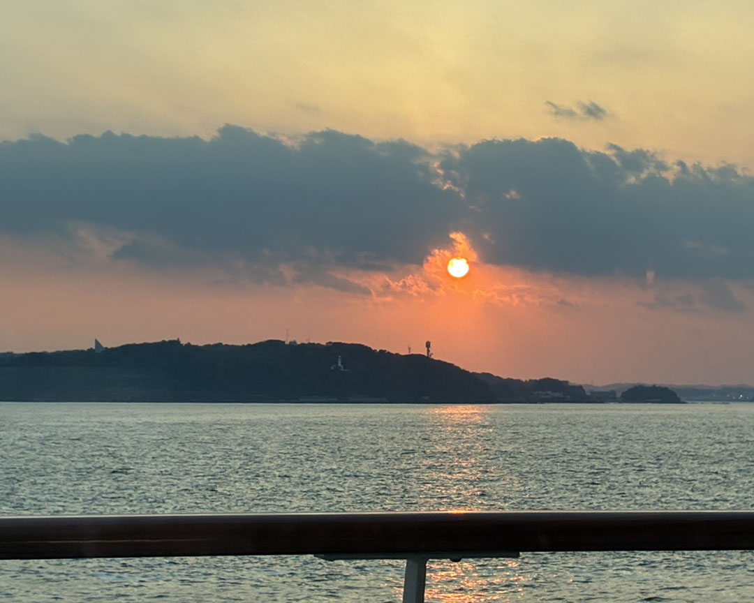 エデンから観音崎の夕陽